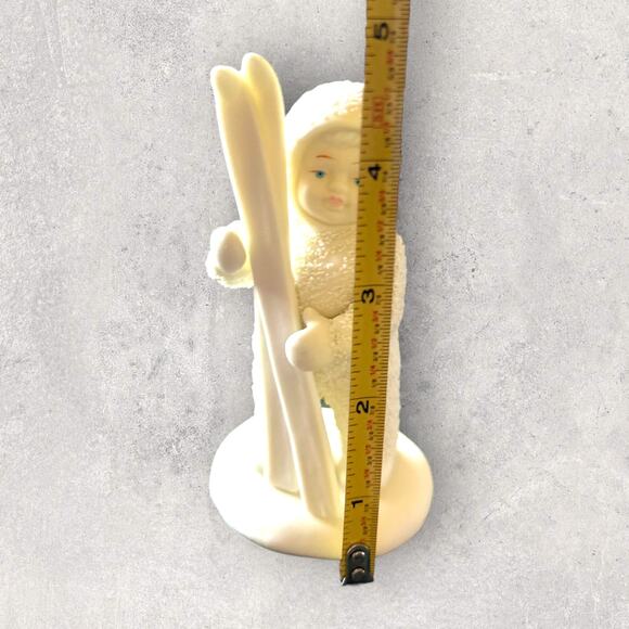 Dept 56 Snowbabies Lets Go Skiing Winter Tales Porcelain Figurine #6185-2 - Picture 4 of 8